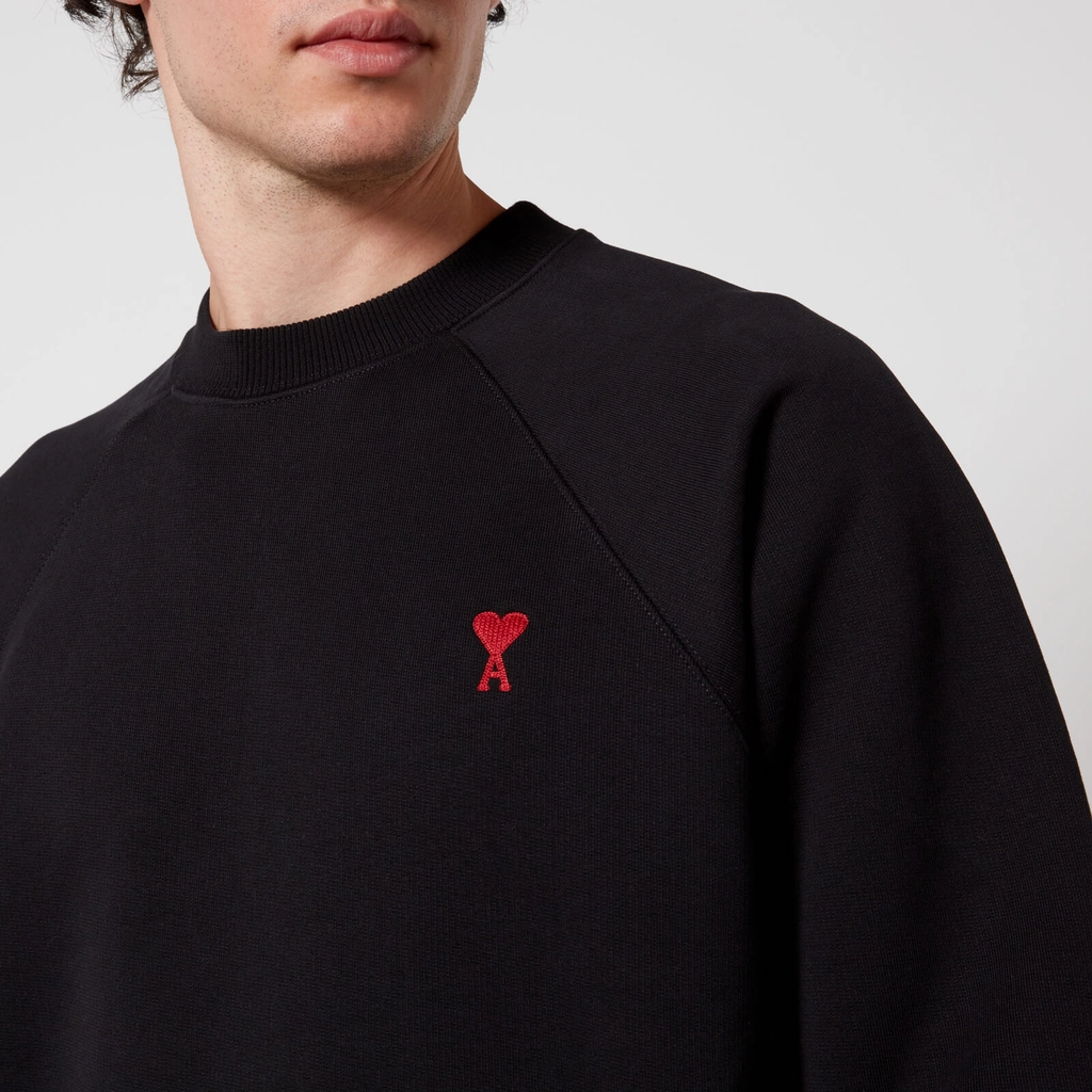AMI Paris De Coeur Cotton-Jersey Jumper - XXS